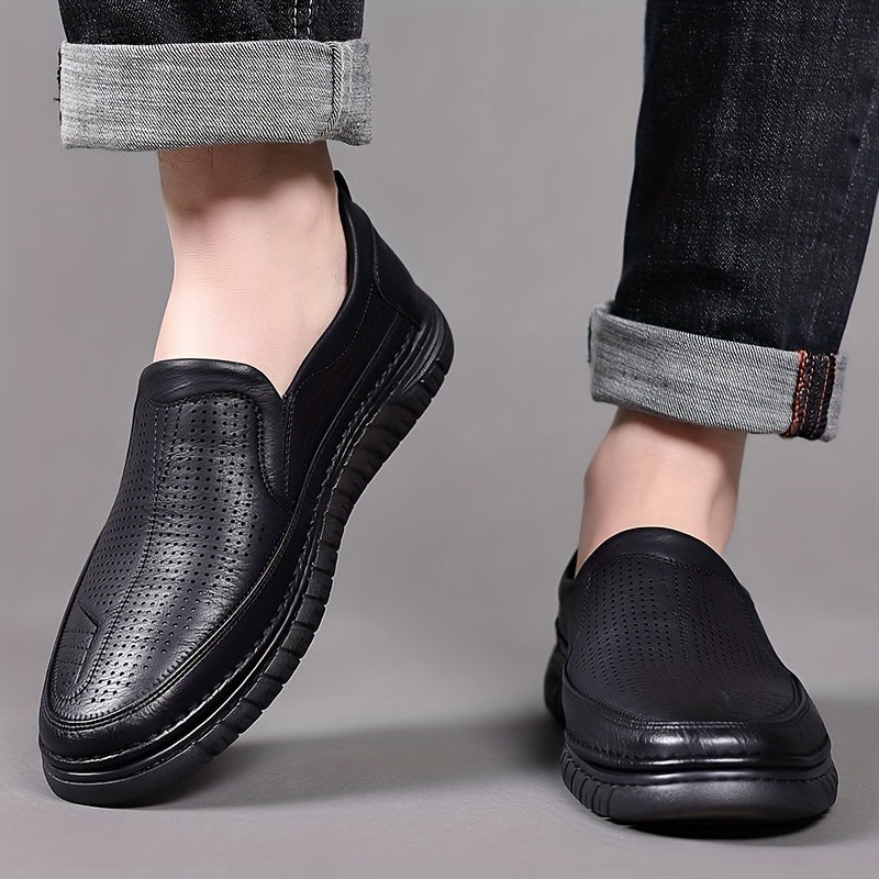 Men's Hollow Out Loafer Shoes Comfortable Non Slip Casual Shoes