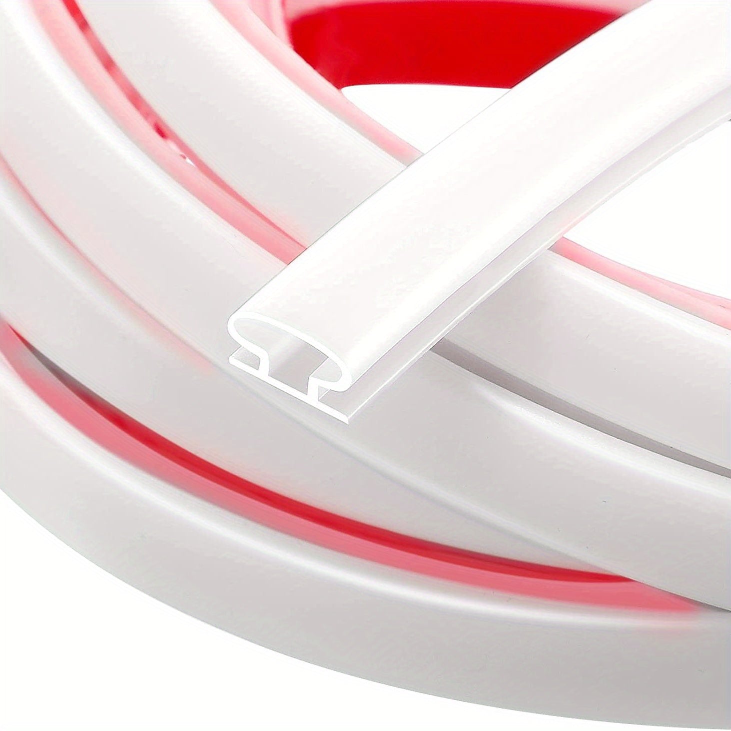 Silicone Rubber Weather Stripping Door Seal Strip - Self Adhesive Backing