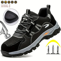 Men's Steel Toe Work Sneakers, Breathable Lace Up