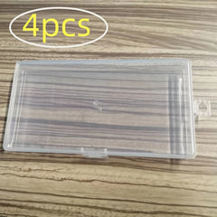 4pcs Transparent Storage Box Flip Case Organizer Jewelry Container