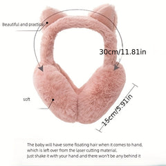 Foldable Large Cat Head Earmuffs Warm Ear Warmer