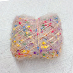 Soft Mohair Yarn With Colorful Dots 50g 100m