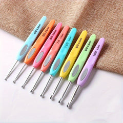 8pcs Colorful Crochet Set Non-slip Sweater Needle Set for Beginners