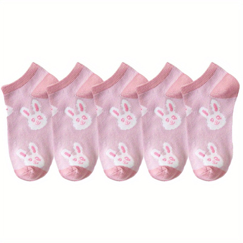 5 Pairs Girls Colorful Animals Ankle Socks for Kids