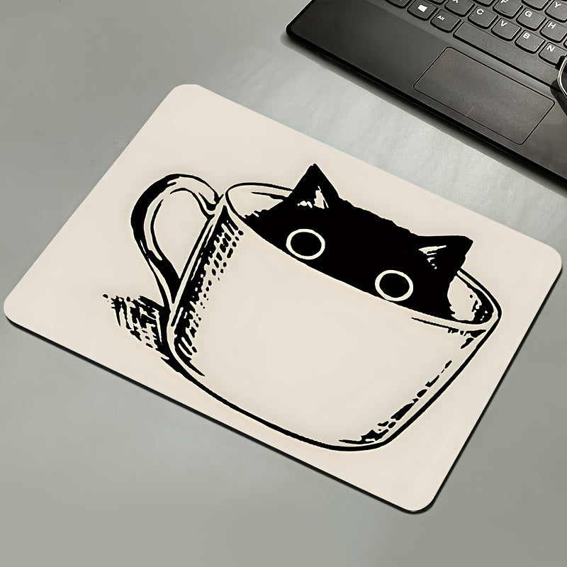 Cat Mouse Pad Office Desk Pad For Computer Keyboard Cartoon Desk Pad