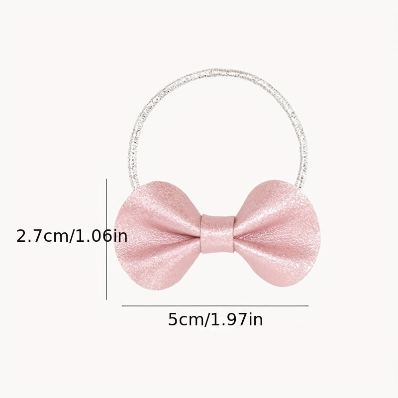 Rabbit Ears Hair Tie Glitter Bowknot Headwear for Baby Girls