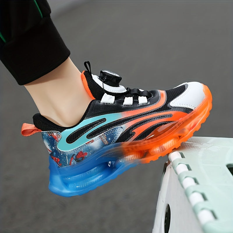 Boys Breathable Buckle Cushioning Sports Sneakers
