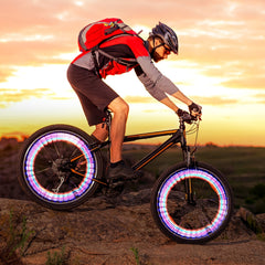 Waterproof Bike Wheel Light, 7 Modes, Night Riding, Mountain and Road Bikes
