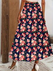 Floral Print High Waist Skirt for Spring & Summer