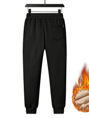 Men's Winter Active Sherpa Lined Sweatpants Fleece Jogger Pants