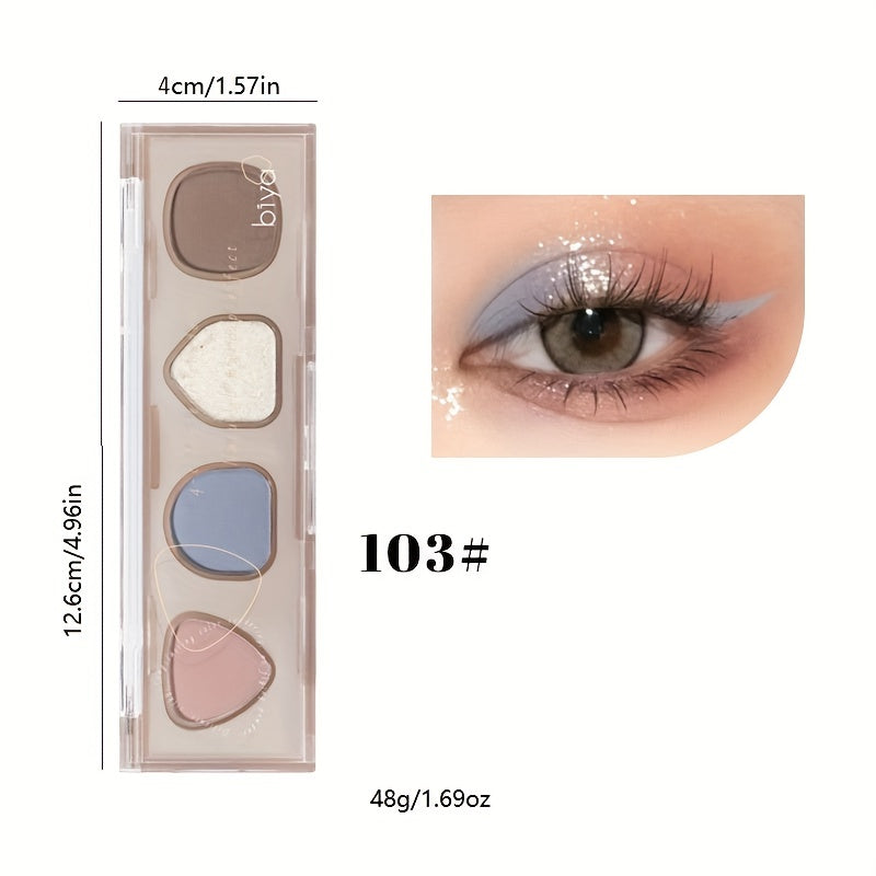 Wasteland Style Eyeshadow Palette - 4 Shimmering Matte Finish Colors