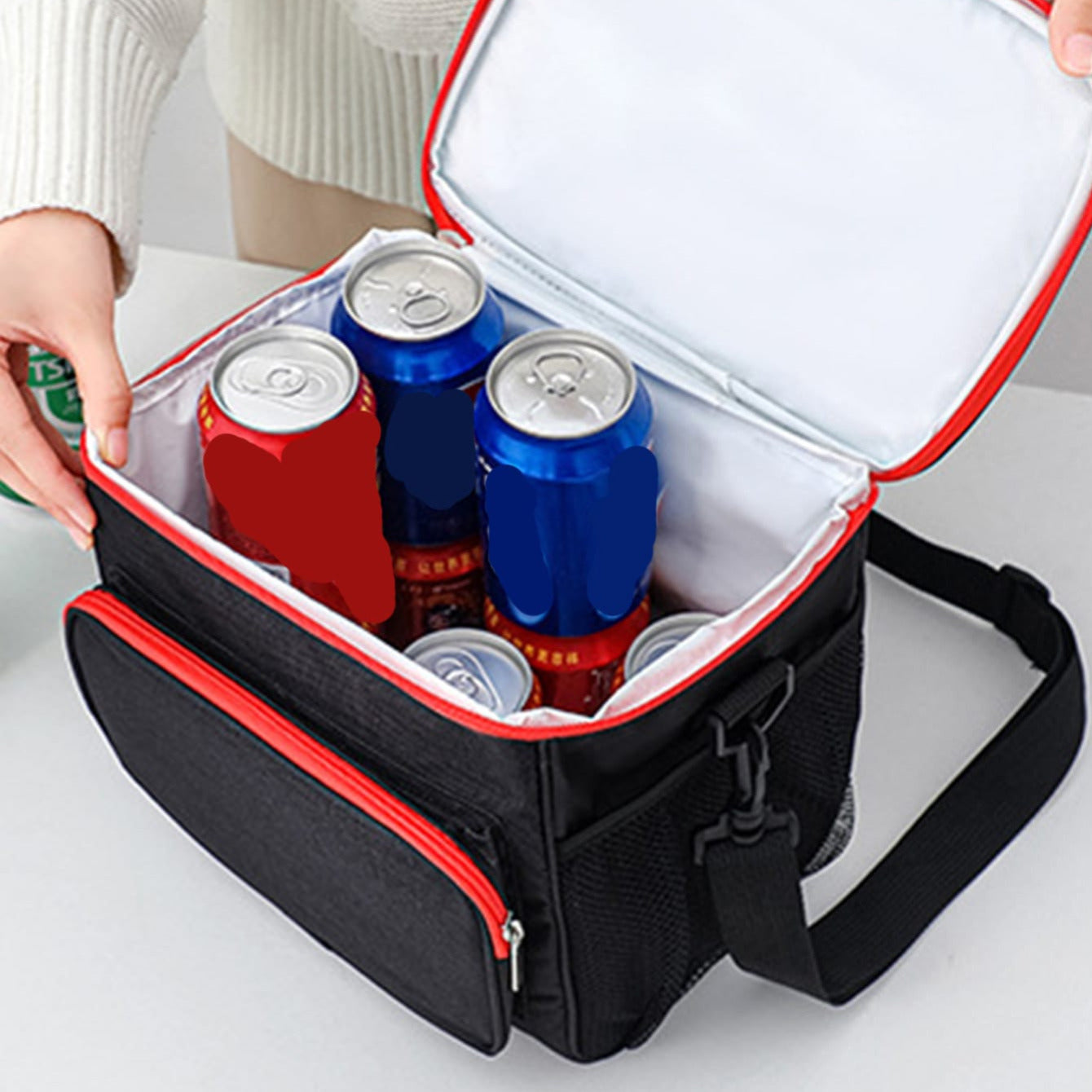 Insulated Lunch Box Adjustable Strap - Reusable Bag for Office
