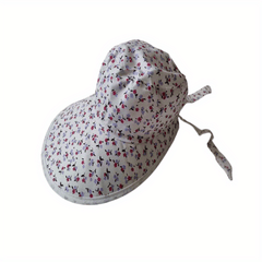 Floral Print Lace Up Sun Hats Wide Brim UV Protection Visor Hats for Women