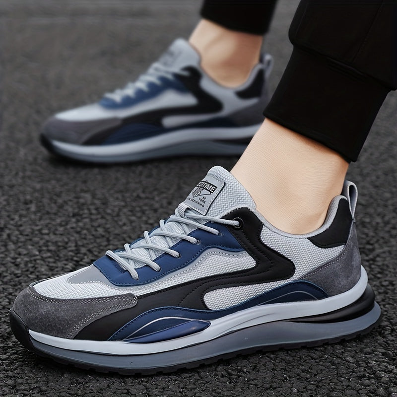 Men's Lace up Sneakers Comfortable Walking Shoes with Extra Grip