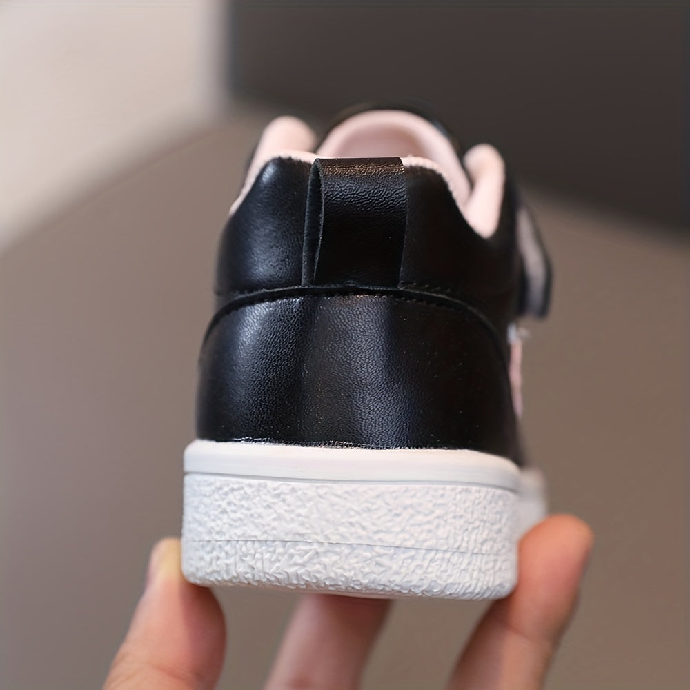 Girls Heart Graphic Print Sneakers No Tie Kids Casual Outdoor Shoes