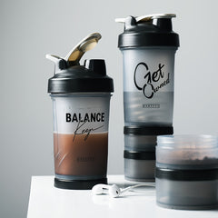 500ml Plastic Fitness Shaking Water Cup Portable Anti Drop Bottle