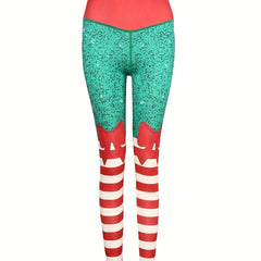 Christmas Print High Waist Yoga Pants