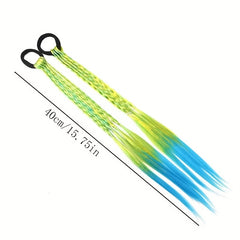Colorful Braided Wig Hair Extensions Halloween Decoration Props
