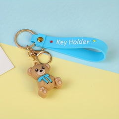 Arrival Bear Doll Pendant Keychain PVC Soft Glue Alloy Decoration Cartoon