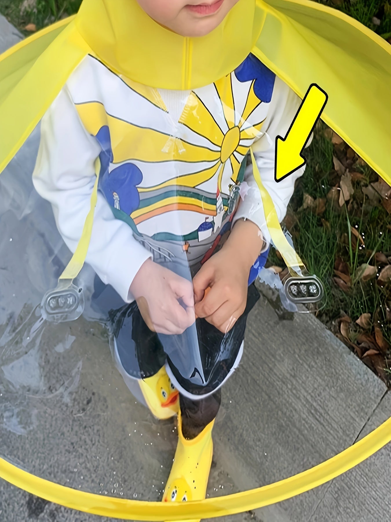 Kids Duck Raincoat Cloak PVC Poncho Gift