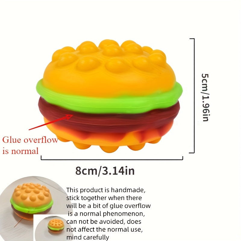 Pop Burger Stress Ball Squishy Hamburger Fidget Toy