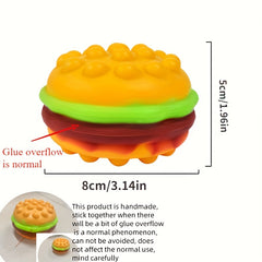 Pop Burger Stress Ball Squishy Hamburger Fidget Toy