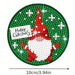 8pcs Christmas Series Diamond Painting Coaster Kit