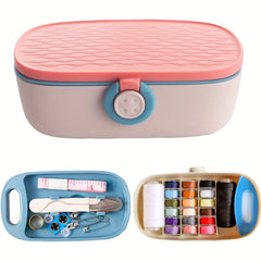Portable Sewing Kit For Adults Plastic Sewing Box Needle And Thread Kit