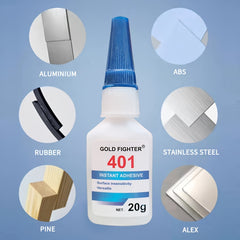 Strong Adhesive 401 Quick Dry Glue For Metal Plastic Wood Rubber