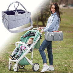 Baby Nappy Caddy Organiser With Foldable Diaper Bag