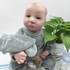 1pc 45 Gray Suit Dress Reborn Doll Birthday Gift Christmas Gift