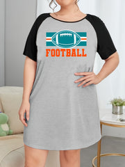 Casual Nightdress Women's Plus Raglan Sleeve Tee