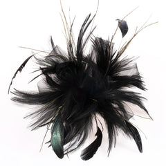 Feather Mesh Corsage Head Clip for Party Dance Christmas Horse Racing