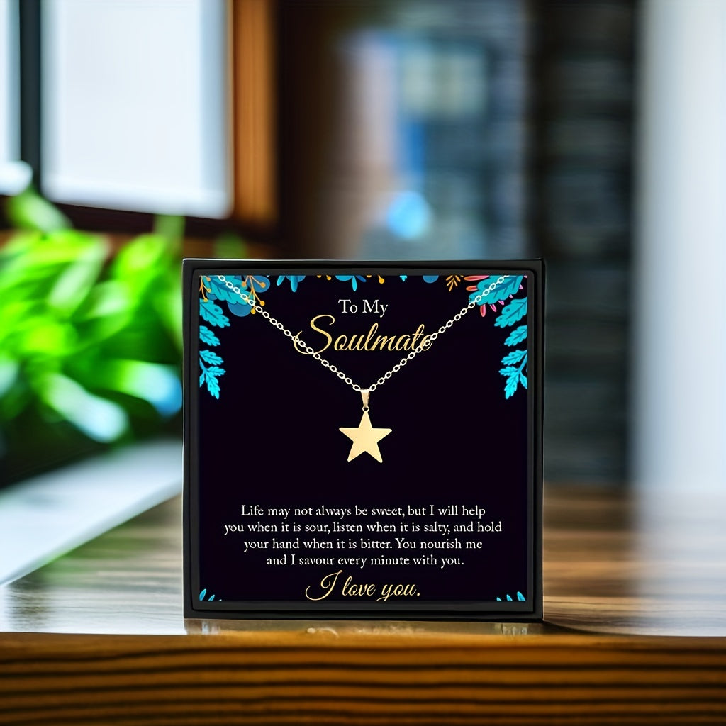 Girl's Stars Necklace Fairy Lucky Symbol Jewelry Romantic Daily Wear Gift