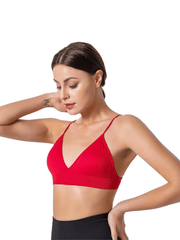 Seamless Triangle Cups Sports Bra for Yoga Fitness