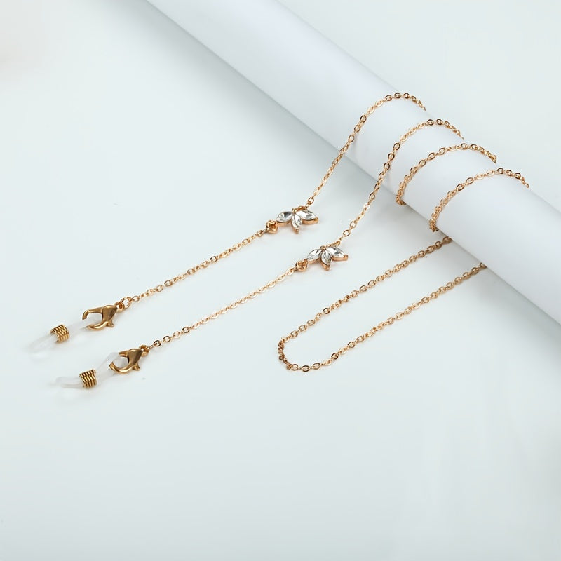 Alloy Mask Chain with Plum Pentagram Butterfly Pendants