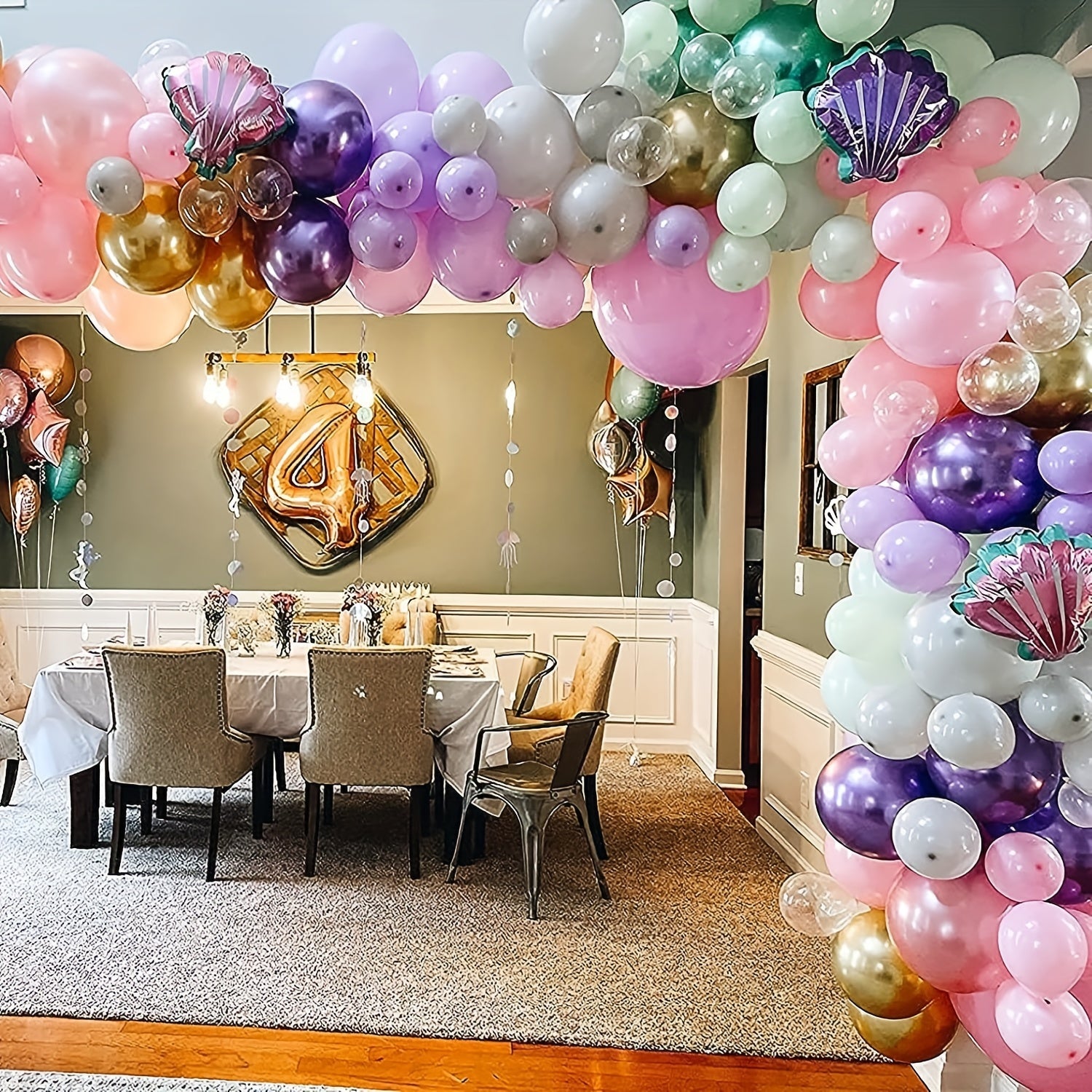 Mermaid Tail Balloon Garland Arch Kit Mermaid Birthday Party Decorations