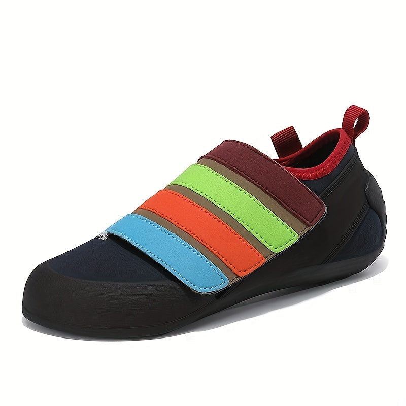Unisex Kid's Striped Climbing Shoes Hook Loop Fastener