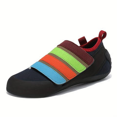 Unisex Kid's Striped Climbing Shoes Hook Loop Fastener
