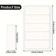 60pcs Clear Adhesive Label Holders and Cardstock Pockets