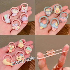 30pcs Cute Elastic Hair Ties for Baby Girls' Ponytails