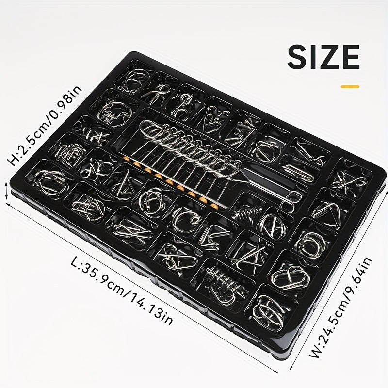 9-Piece Luban & Kongming Lock Set - Unlock 30pcs - Ring Unlocking - Halloween