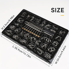 9-Piece Luban & Kongming Lock Set - Unlock 30pcs - Ring Unlocking - Halloween