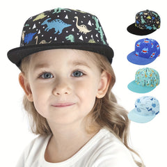 Kids Sunshade Baseball Cap Outdoor Cartoon Pattern Breathable Adjustable