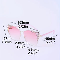 Men's Sunglasses Bead Decor UV Resistant Sunglasses