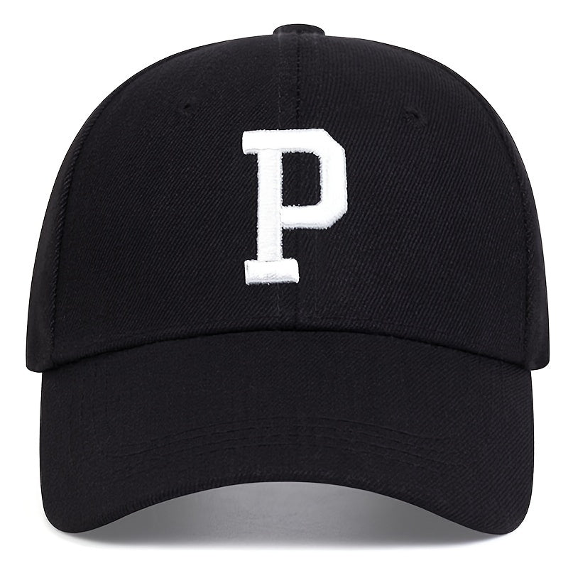 Men's P Letter Pirate Embroidered Baseball Cap Outdoor Sun Hat