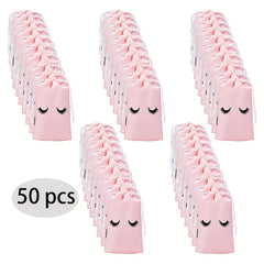 50pcs Reusable Eyelash Aftercare Bags with Drawstring