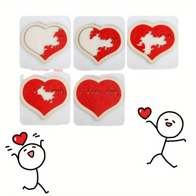 Wooden love puzzle wedding game props trickster groom man Christmas
