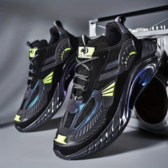 Men's Athletic Lace-Up Sneakers Glow-In-The-Dark