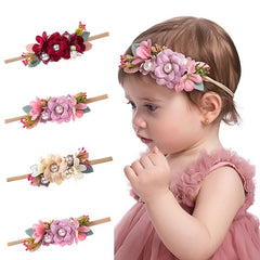 Lace Fabric Flower Children's Nylon Headband Gift For Kids